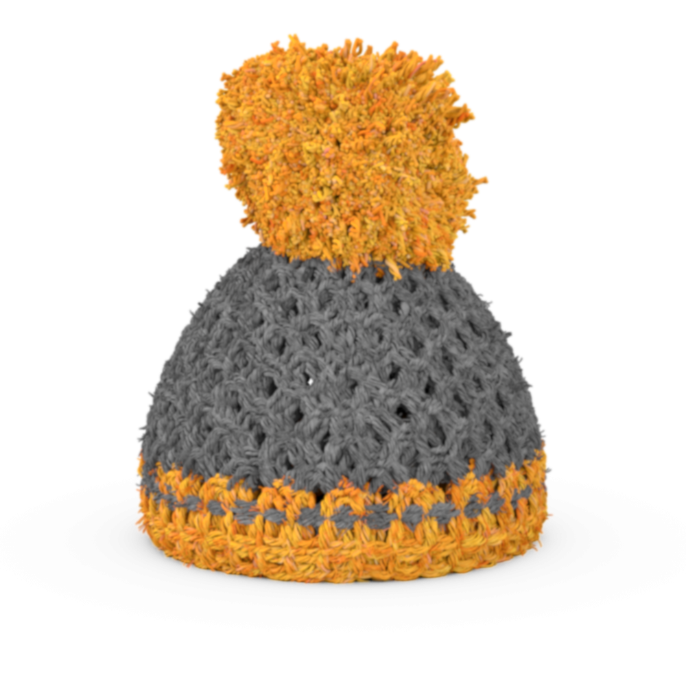 Eierbecher Mütze / Eierwärmer grau/orange